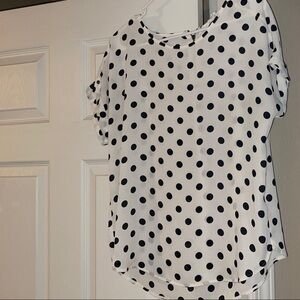 Maurices Black Polka Dot Blouse